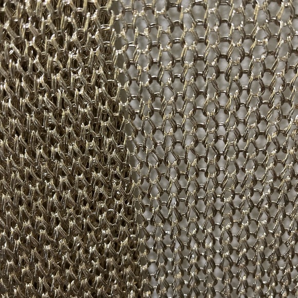 DAVI & DANI GOLD MESH CHAIN STYLE OPEN FRONT CARDIGAN JACKET SZ MED/LARGE - Picture 12 of 14